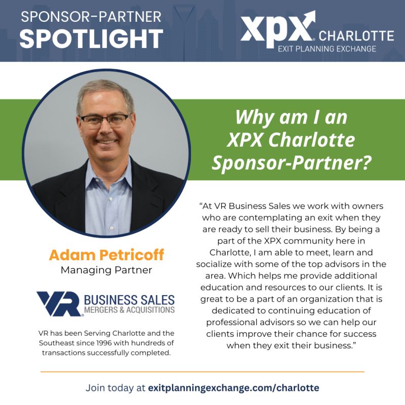 XPX Charlotte Sponsor-Partner Spotlight: Adam Petricoff, Managing Partner at VR Business Sales